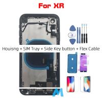 ﹍ AAA-- High Quality Back Cover For Iphone XR X Middle Frame Chassis Full Housing Assembly Battery Glass Door Rear with Flex Cable