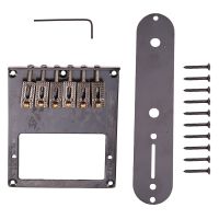 6 String Saddle Volume Control Bridge Plate Replacement with Control Plate for Telecaster Electric Guitar Repair Part