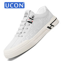 UCON รองเท้ากีฬาสบายๆแฟชั่นสำหรับผู้ชาย,รองเท้ากีฬากลางแจ้งน้ำหนักเบาอินเทรนด์มีเชือกผูก39-44