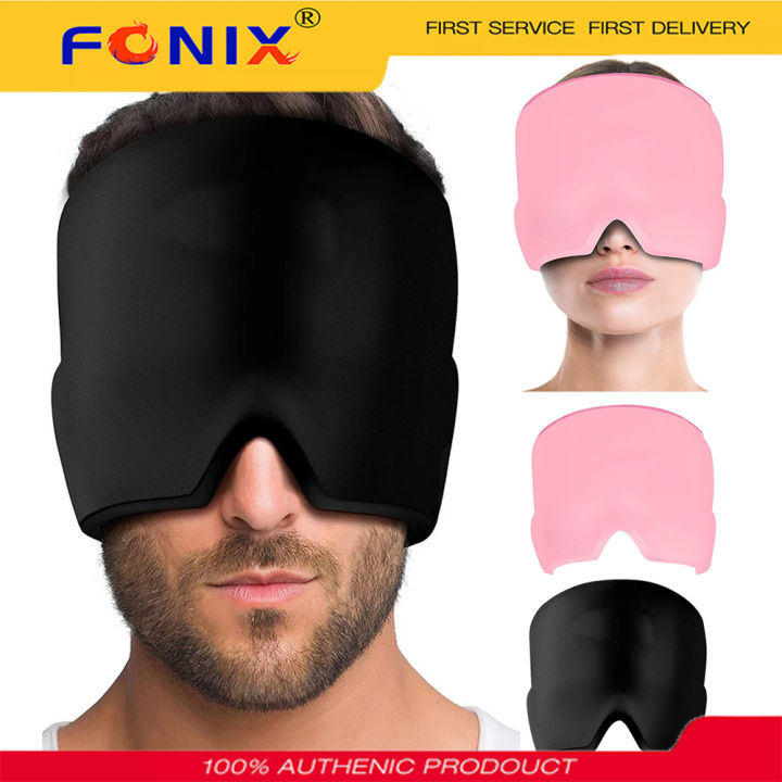 fonix-เจลปวดหัวหวัดไมเกรนหมวก-relief-เครื่องนวดศีรษะเครื่องนวดผ่อนคลายเครื่องนวดศีรษะผ้าปิดตาอุปกรณ์นวดหมวกน้ำแข็ง