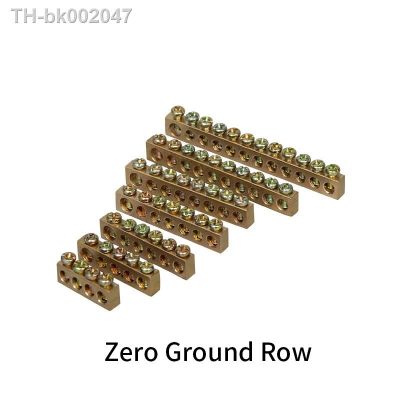 ❖∋ 1PCS 4/5/6/7/8/10/12/15 Hole Zero Ground Row Copper Bar Connection Terminal Wiring Terminal Of Distribution Box