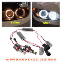 AUTO-DY Car Angel Eye ไฟตัดหมอก Led สำหรับ BMW E82 E89 Z4 E70 X5 E71 X6 E87 E92 E93, 2Pcs H8 40W 6000K LED Angel Eyes ใช้พลังงานต่ำ Halo แหวนไฟ LED Marker พร้อมเบามาก