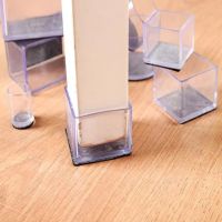 ⊙✥◆ 16Pcs Rubber Chair Leg Caps Furniture Sofa Leveling Feet transparent Dust Non-slip Cover Floor From Scratches Protectors Pads