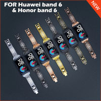 สายรัดข้อมือโลหะสำหรับ Huawei Band 6จำกัด,สายรัดข้อมือสังกะสีอัลลอยสำหรับเปลี่ยนสายนาฬิกาสำหรับ Honor Band 6