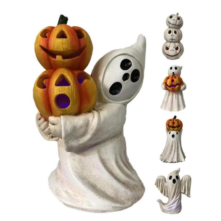 Ghost Statue Halloween Decor Creepy Adornment Ghost Figurine ...