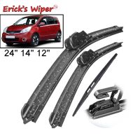 Ericks Wiper Front &amp; Rear Wiper Blades Set Kit For Nissan Note MK1 2004 - 2013 Windshield Windscreen Window Brush 24"+14"+12" Windshield Wipers Washe