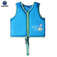 Megartico baby swim vest float shark fish print life jacket for kids UPF 50+ waterproof toddler blue swim trainer vest