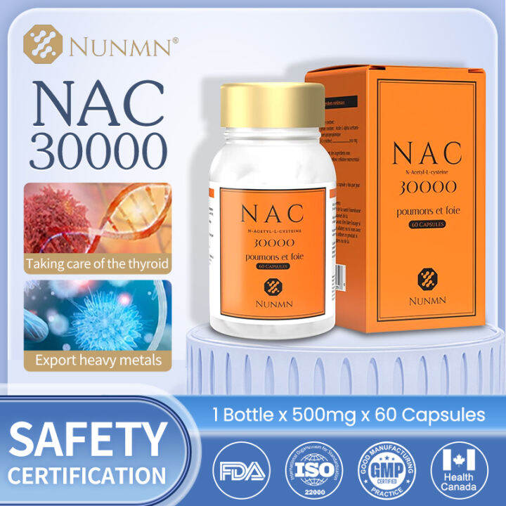 NUNMN High Purity NAC Supplement 30000 Glutathione Booster Support