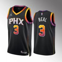 [High Quality]Mens New Original NBA Phoenix Suns 3 Bradley Beal Statement Edition Black Jersey Swingman Heat-pressed