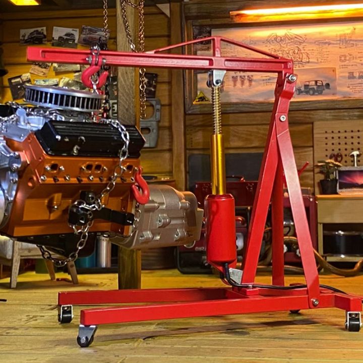 rc-car-1-8-1-10-simulation-garage-decoration-mini-engine-hanger-electric-crane-jack-for-trx4-scx10-spare-parts-accessories-black