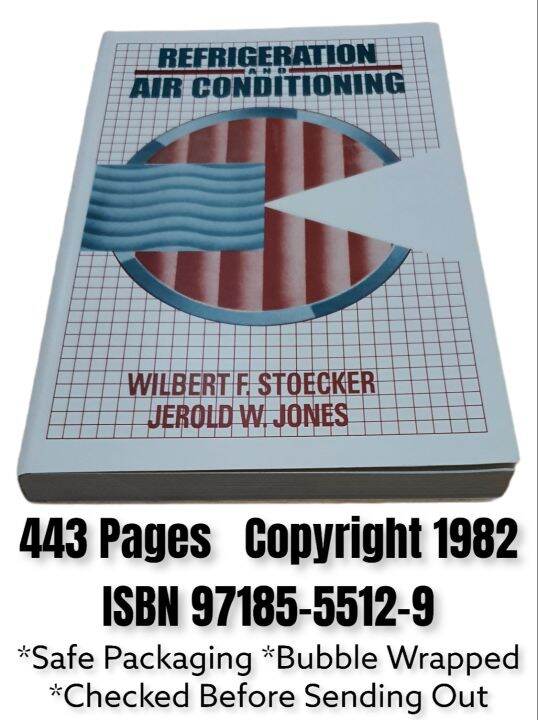 Refrigeration and Air Conditioning Second Edition by Wilbert Stoecker, Jerold Jones Lazada PH