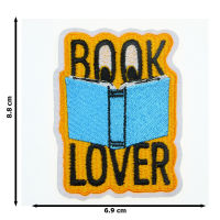 JPatch - Book Lover หนังสือ รักการอ่าน  สีเหลือง ตัวรีดติดเสื้อ อาร์มรีด อาร์มปัก มีกาวในตัว การ์ตูนสุดน่ารัก งาน DIY Embroidered Iron/Sew on Patches