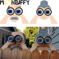 Drop ship Funny Fence Decoration Nosy Old Man and Lady Yard Sign Decoration for Patio Yard Lawn Ornament Garden decor Gift