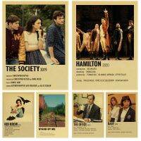 Classic Nostalgia Movie Series โปสเตอร์ผ้าใบคราฟท์วินเทจ-The Society, Hamilton,Krow เด็ก-เหมาะสำหรับตกแต่งบ้านบาร์