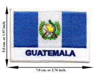 ตัดรีด ตัวรีดติดเสื้อ อาร์มปัก ติดเสื้อปัก ปักเสื้อ DIY ลายธง GUATEMALA สีฟ้า มีบริการเก็บเงินปลายทาง