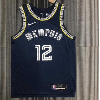 NBA Memphis Grizzlies No. 12 Ja Morant 75Th Anniversary Basketball Jersey AU Player Edition Jersey Vest