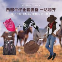 Halloween costume party cosplay adult children cowboy parent-child万圣节化妆舞会cosplay服装成人儿童男女西部牛仔亲子装演出服饰BY4510