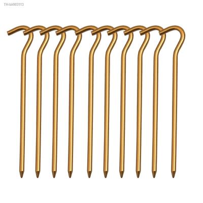 ✾ 10pcs/set 18cm Aluminium Alloy Tent Pegs With Hooks Garden Stakes Ground Nail For Hammock Camping Guyline Awning Canopy Flysheet