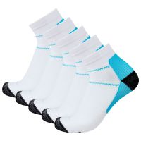 40 5 Pairs Of Short Socks Men Women Light Compression Sports Running Socks Compression Breathable Keep Warm Cotton Short Socks