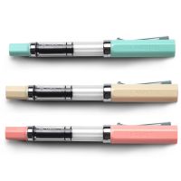 【hot】◇  Student Practise Calligraphy Plastic Transparent F Nib 0.5mm Hooded 0.38mm Color Ink Pens School Supplies