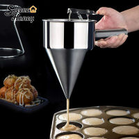 Stainless Steel Pancake Batter Dispenser, Funnel Dispenser With Stand Sauce Cream Dosing For Takoyaki And Baking Kitchen Tools