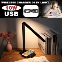 ☃☍¤ Qi Wireless Charger Table Light USB Dimmable LED Touch Lamp Foldable Desk Reading Night Light Mini Book Lights For Children Room