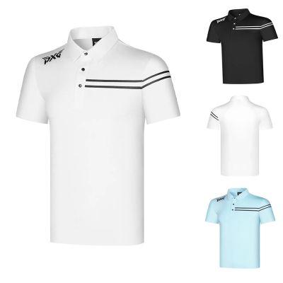 Golf clothing golf mens breathable quick-drying short-sleeved outdoor T-shirt polo shirt ball jacket summer TaylorMade1 Mizuno Le Coq DESCENNTE PEARLY GATES  SOUTHCAPE PING1✢