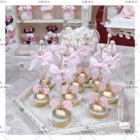 Blue Pink Mickey Pattern Cake Inserting Card Dessert Baking Matching Decorative Cartoon Children Baby Full-Year Birthday