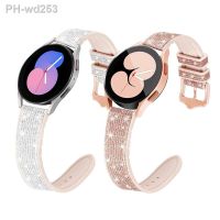 Bling Silicone Band For Samsung Galaxy Watch 5/4 40mm 44mm 45mm Sparkling Bracelet Galaxy Watch 4 Classic 42mm 46mm Watch3 41mm