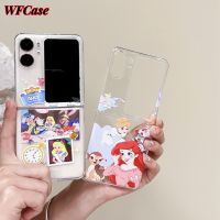 เคส WFCase สำหรับออปโป้ไฟนด์ N2ฝาพับการ์ตูนเจ้าหญิงสวยเคสโทรศัพท์พับได้กล้องแบบเต็ม