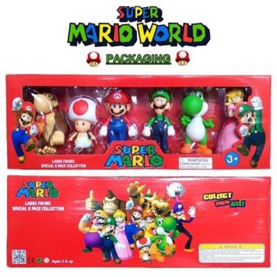 สินค้าขายดี!!! โมเดลมาริโอ้เซ็ต6ตัวใหญ่(Marioworld) ##ของเล่น ของสะสม โมเดล Kid Toy Model Figure