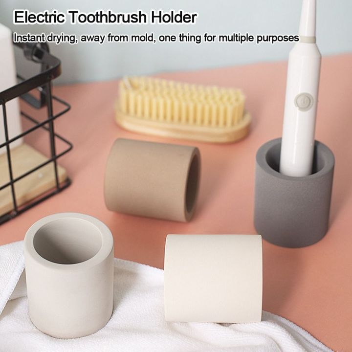 ไดอะตอมไมต์หัวแปรงป้องกันแปรงปัดเบสแปรงสีฟันไฟฟ้าที่เก็บพื้นที่ประหยัดในครัวเรือน