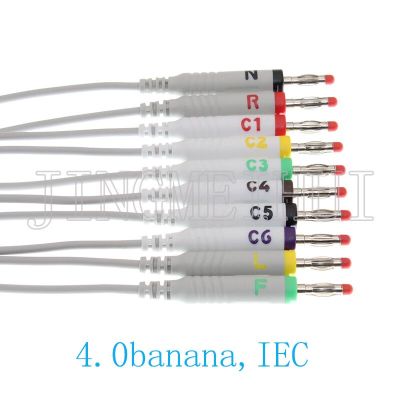 สายเคเบิล EKG 0DIN/4.0กล้วย/สแนป/ คลิป/สัตว์นำไปสู่สรีระสัตว์12 10 Vet ECG ใช้ได้กับวงจรไฟฟ้าและชิ้นส่วน