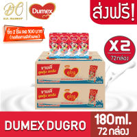 [ส่งฟรี X 2 ลัง] DumexDugro ดูเม็กซ์ดูโกร ออล เอ็น วัน นมกล่องยูเอชที UHT นมดูโกร รสจืด ขนาด 180มล. (ยกลัง 2 ลัง : รวม 72กล่อง)