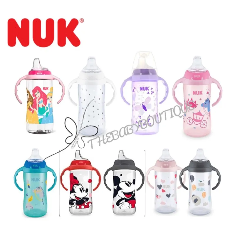 Red Nuk Minnie Mouse Bottle to Cup Transition Silicone Spout Sippy Toddler  10oz