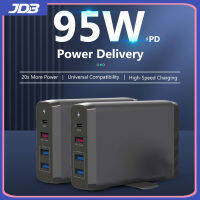 JDB 95W GaN ที่ชาร์จความเร็วสูง EU/US/ปล๊กไฟสหราชอาณาจักรอะแดปเตอร์สำหรับแล็ปท็อป MacBook IPad/IPhone/Huawei/Samsung/Xiaomi แท่นชาร์จ