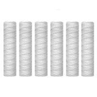 12Pcs 5 Micrometre String Wound Water Filter Universal Whole House Replacement Cartridge Sediment Filters 10Inch