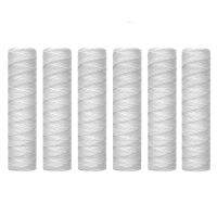 12Pcs 5 Micrometre String Wound Water Filter Universal Whole House Replacement Cartridge Sediment Filters 10Inch