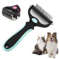 【FCL】☊ Dog Hair Remover Comb Fur Knot Cutter Sided Curly Cleaner Grooming Shedding Tools Suppliers