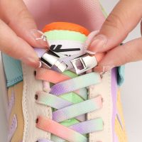 【HOT】❦ Elastic Laces Sneaker With Buckle No Tie Shoelaces for Adults Kids 8MM Wide Flat Rubber Shoelace Shoe Accessories