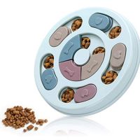 Pet Dog Puzzle Toys Slow Feeder Increase IQ Interactive Turntable Toy Food Dispenser Slowly Eating Bowl Cat Dogs Training Game