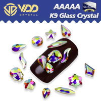 VDD 100ชิ้น AAAAA ที่มีคุณภาพสูง K9แก้วเล็บ rhinestones คริสตัล AB flatback ตกแต่ง stras หัตถกรรม3D แววหิน