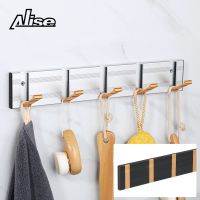 Folding Towel Hanger Wall HookHidden Robe Towel Coat Hook stainless steel Hook for Home Kitchen Bathroom Matte Black Gold