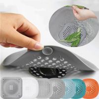 Silicone Hair Filter Stopper Sink Anti-blocking Strainer Sink Mat for Kitchen Floor Bathtub Shower Drain Stopper Kitchen Gadgets