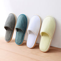 Top Quality Velvet Ho Slippers Men WomenTravel Disposable Cotton Slippers Home ity Breathable Soft SPA Guest Slides