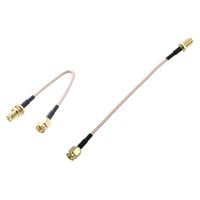 2pcs ma Male To Sma Female Nut Bulkhead Crimp Rg316 Coax Cable Jumper Pigtail Celsius- 14cm &amp; 15cm