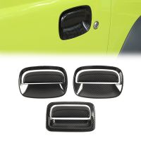 Car Door/Tail Door Handle Shell Decoration Cover For Suzuki Jimny 2019 2020 2021 2022 JB64 JB74 Carbon Fiber Exterior Accessory