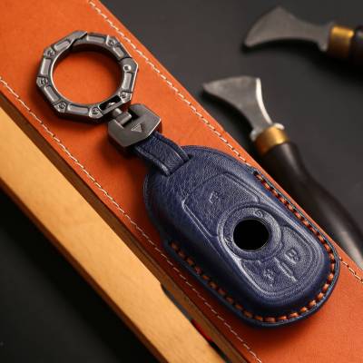 Car Key Case Cover Keyring Shell for Buick Envision Vervno GS 20T 28T Encore LACROSSE for Opel Astra K Real Leather