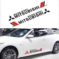 1คู่สำหรับโลโก้ Mitsubishi สติ๊กเกอร์แปะตัวรถป้ายอัตโนมัติตกแต่งรถยนต์ DIY สติกเกอร์เต็มรูปแบบสติกเกอร์สำหรับ Mitsubishi Mirage Xpander Montero Strada Pajero Delica Lancer I-MiEV Adventure