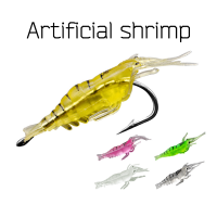 10pc 45mm Shrimp Bionic Artificial Soft Fate Fish Bait Fishing Luya Accessories Lure Floating Tools Goods Set for for Bass ZandeLures Baits